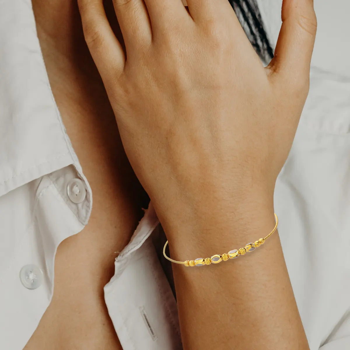 Elegant chain bracelet in red gold - BAUNAT